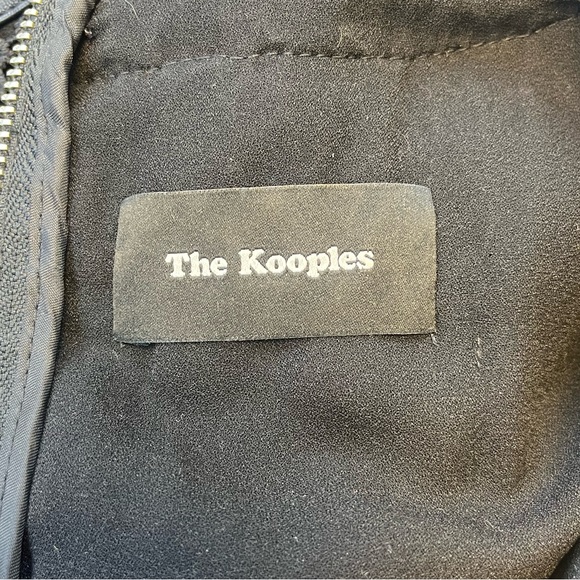 The Kooples Botanique Lace Dress with Leather Trim N105-1 - Picture 6 of 12